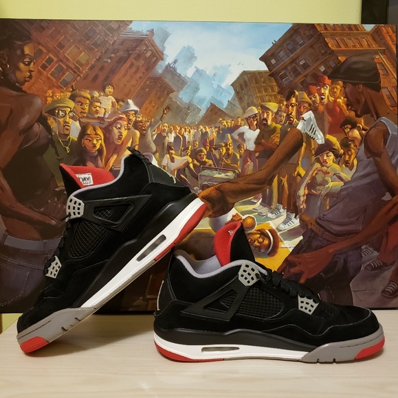 Jordan Bred 4s size 10.5 - Picture 3 of 8